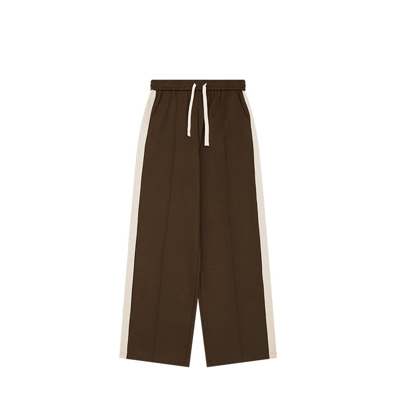 Retro Sports Side Stripe Trendy Brand Casual Men's Wide-leg Pants