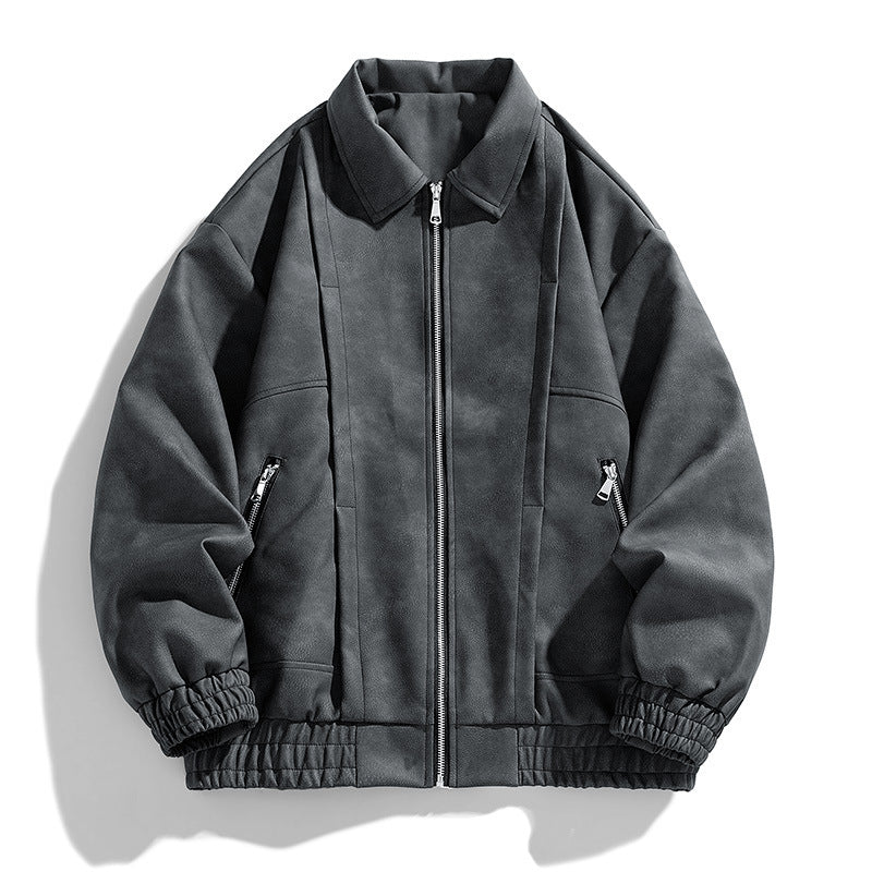 Workwear Leather Jacket Men's Spring And Autumn
