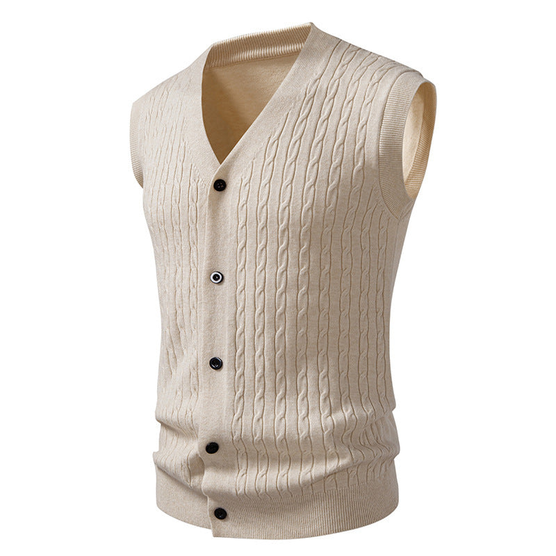 Men's Twisted Cardigan Sweater