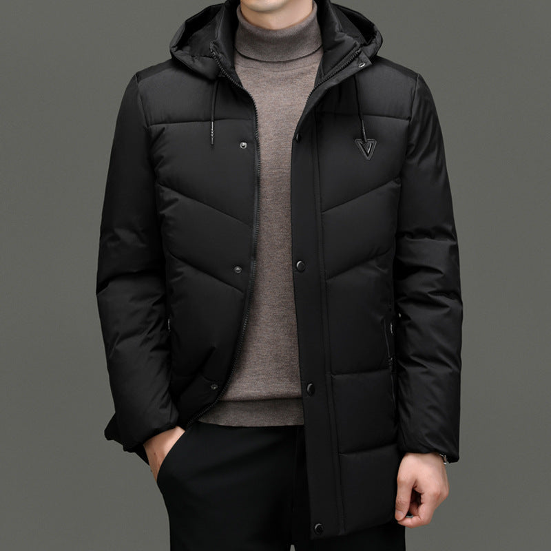 Down Cotton-padded Jacket Korean Casual Fall Winter Coat Men