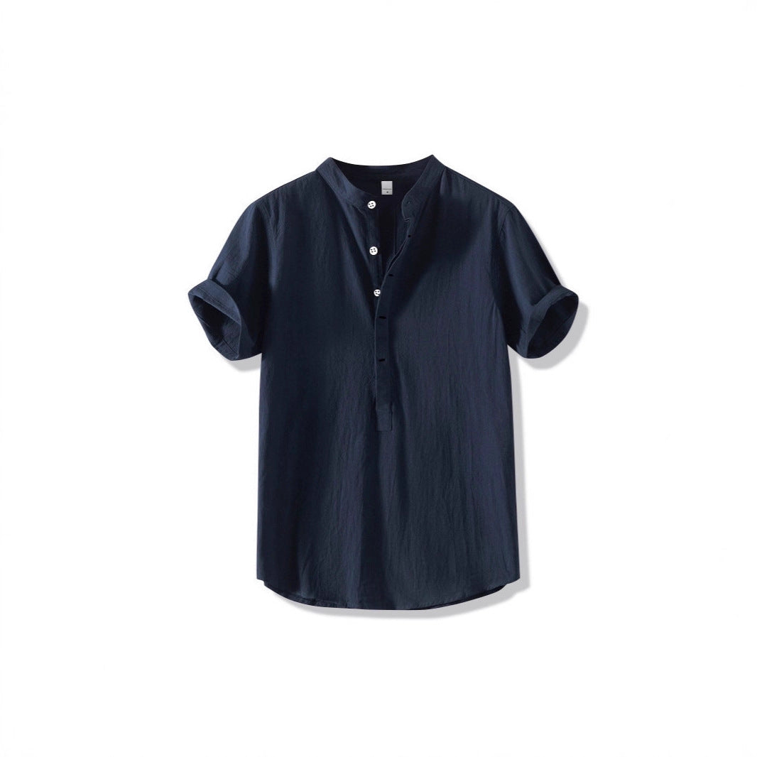Chinese Style Summer Men's Linen Shirt