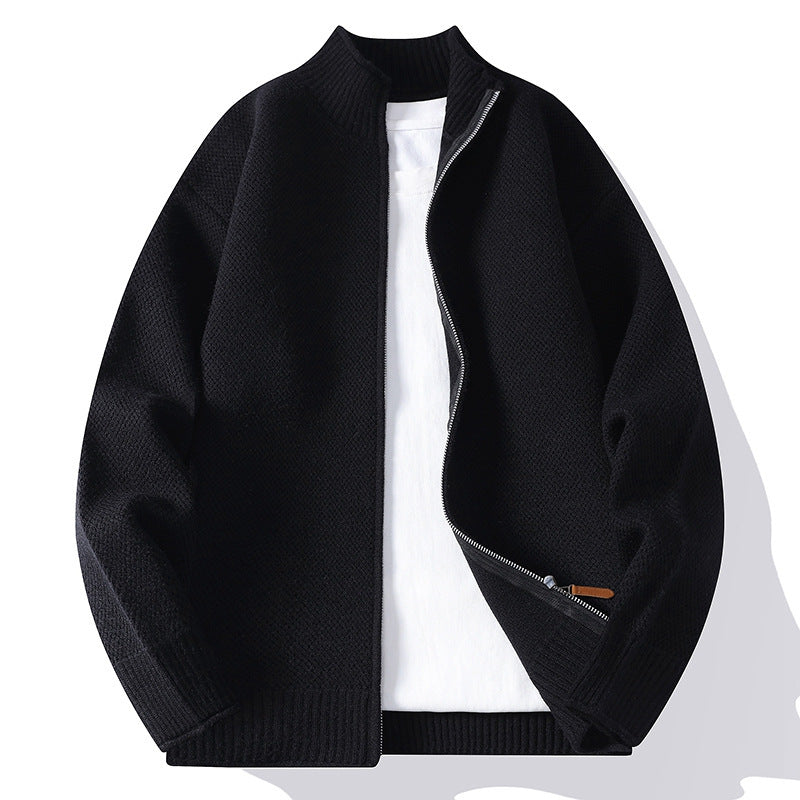 Men's American-style Solid Color Sweater Coat