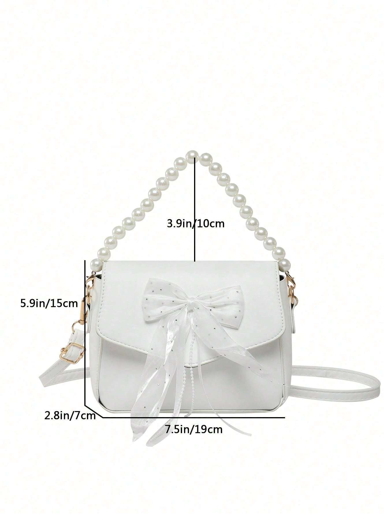 Bowknot Lace Pearl Handbag Fashion Bag Women's Shoulder Crossbody Bag